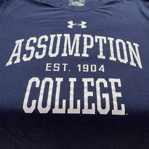 Small navy blue college tshirt